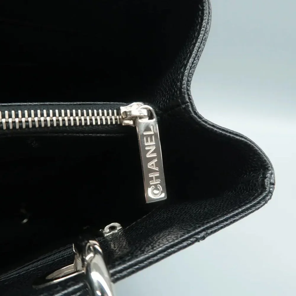 100% Authentic CHANEL Grand shopping Black Leather Shoulder Bag - Picture 10 of 12